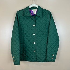 DAVINA Green Pink Blue Quilted Puffer Jacket Preppy Small Barn Chore Prep